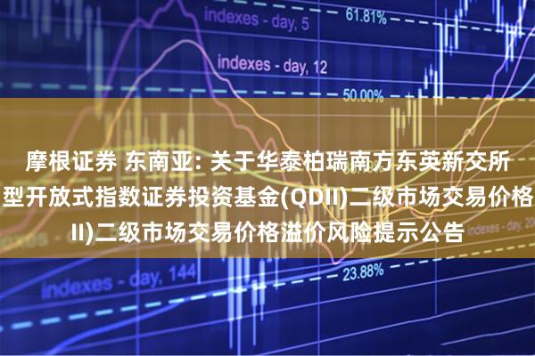 摩根证券 东南亚: 关于华泰柏瑞南方东英新交所泛东南亚科技交易型开放式指数证券投资基金(QDII)二级市场交易价格溢价风险提示公告