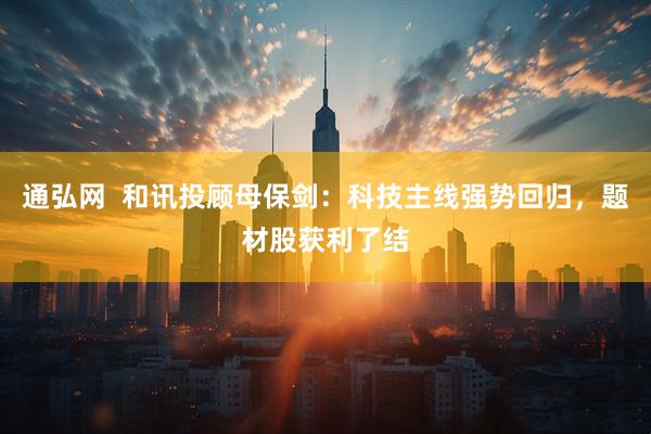 通弘网  和讯投顾母保剑：科技主线强势回归，题材股获利了结